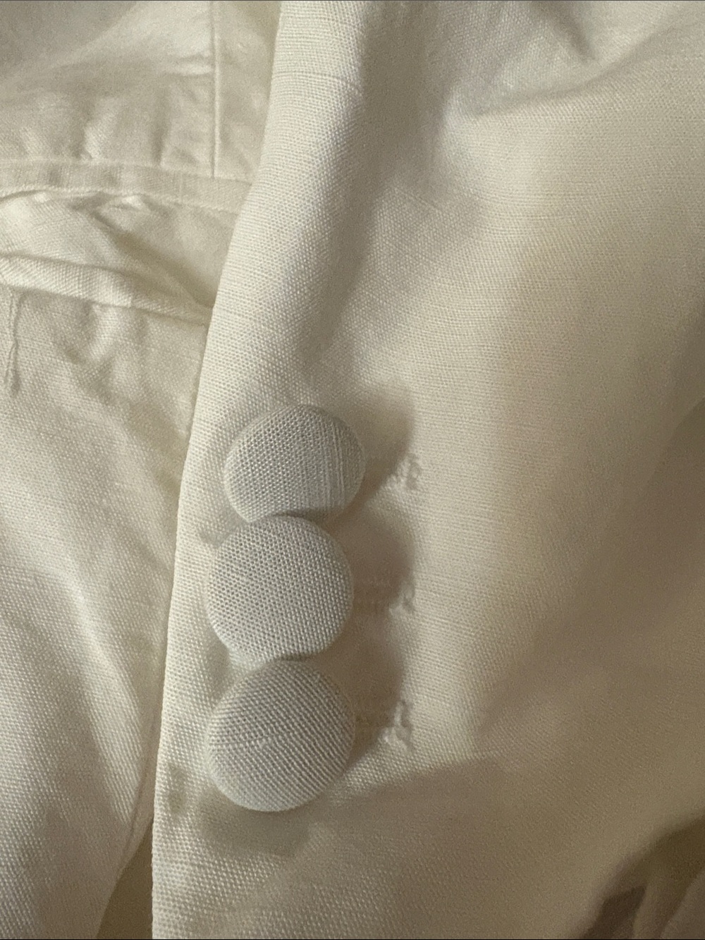 AllSaints White Double-Breasted Blazer Jacket. Linen. TENCEL - Picture 10 of 16
